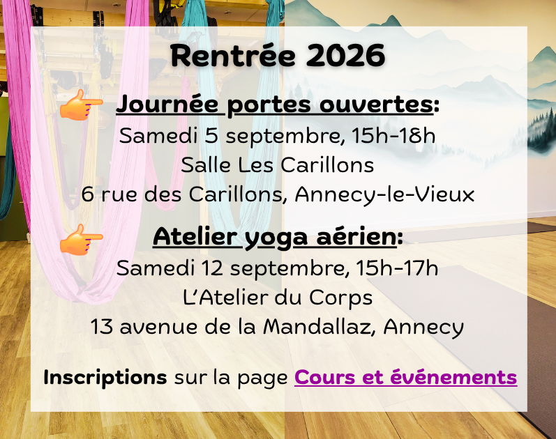 rentrée yoga annecy 2026